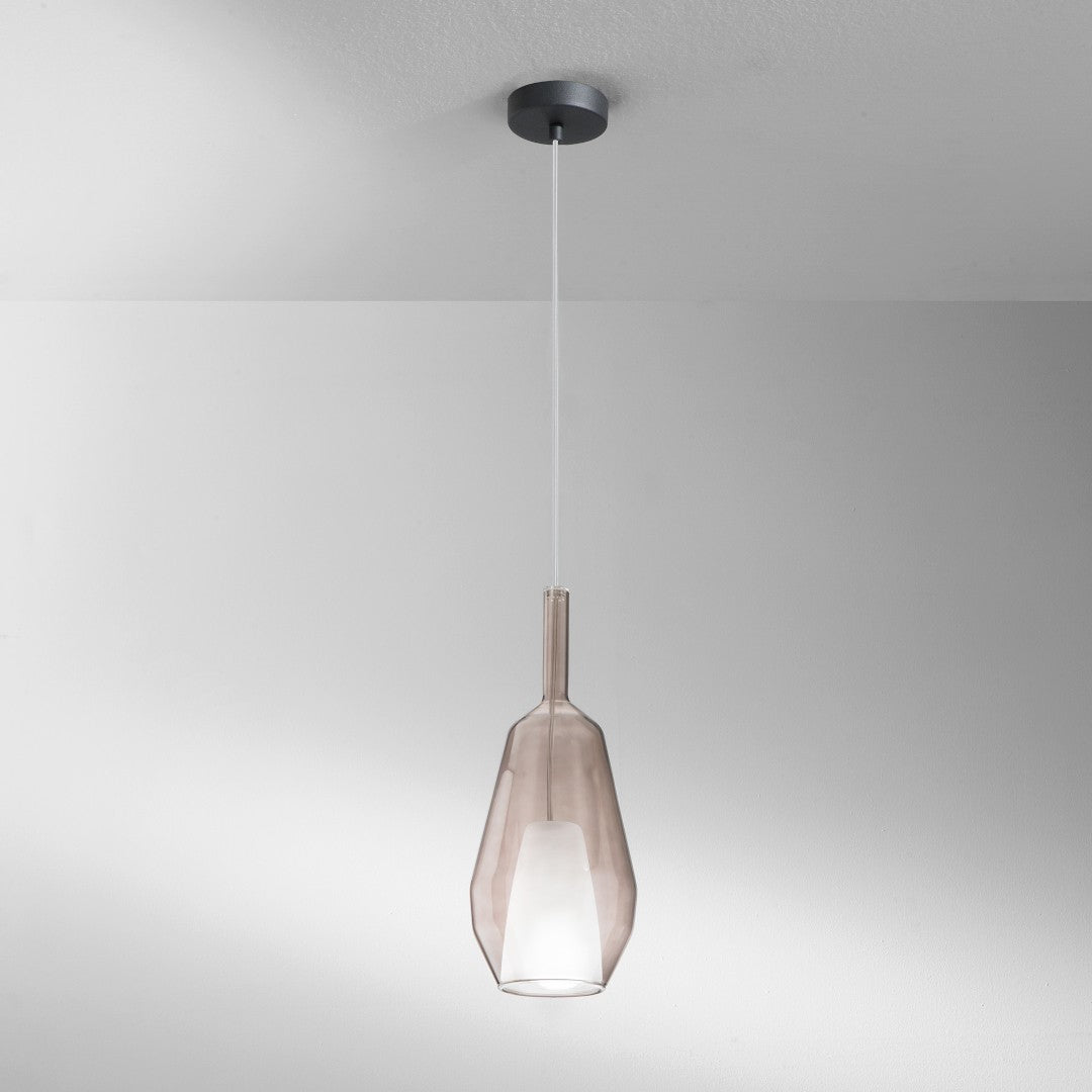 Sospensione componibile vetro soffiato D.16cm 1XE27 non incl. Pirex Sospensione componibile vetro soffiato D.16cm 1XE27 non incl. Pirex